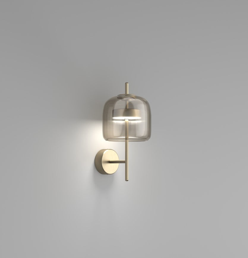 Jube AP S Applique LED in vetro soffiato fumé trasparente
