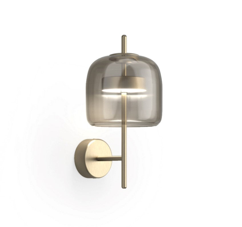 Jube AP S Applique LED in vetro soffiato fumé trasparente