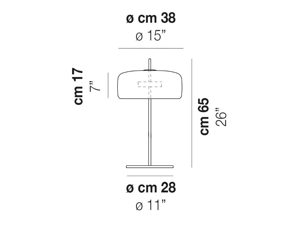 Jube LT G Lampada tavolo LED in vetro soffiato fumé trasparente