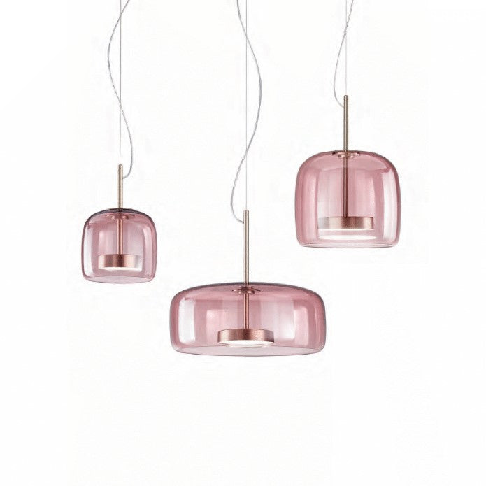 Jube SP 1 P Lampadario sospensione LED in vetro soffiato verde antico trasparente