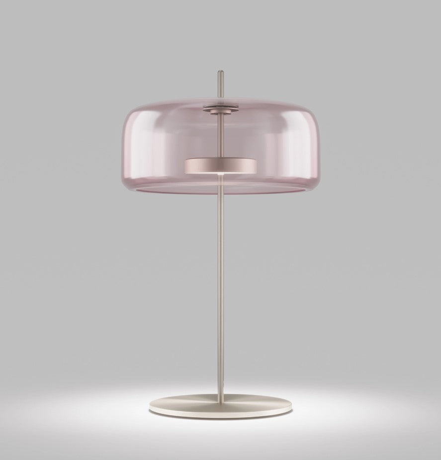 Jube LT G Lampada tavolo LED in vetro soffiato ametista trasparente