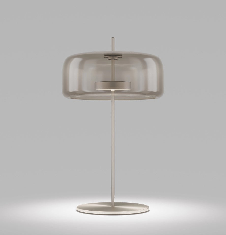 Jube LT G Lampada tavolo LED in vetro soffiato fumé trasparente