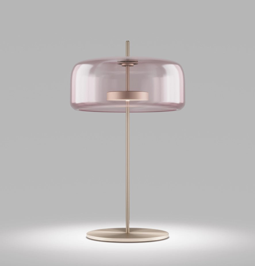 Jube LT G Lampada tavolo LED in vetro soffiato ametista trasparente