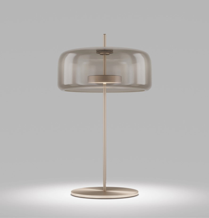 Jube LT G Lampada tavolo LED in vetro soffiato fumé trasparente
