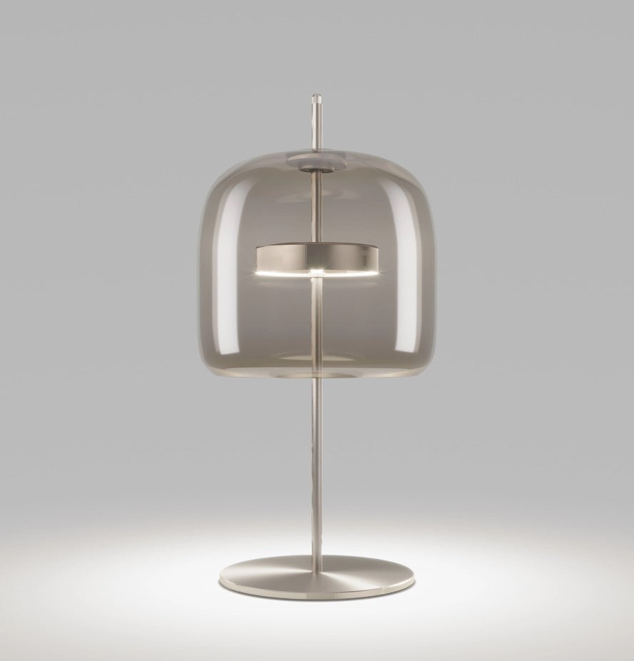 Jube LT P Lampada tavolo LED in vetro soffiato fumé trasparente