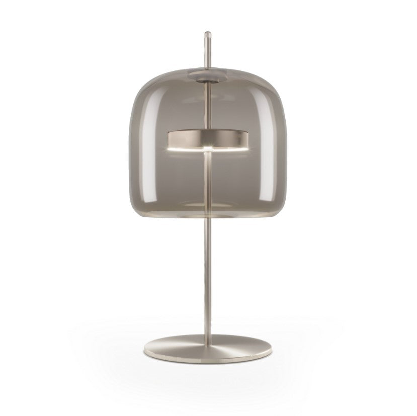 Jube LT P Lampada tavolo LED in vetro soffiato fumé trasparente