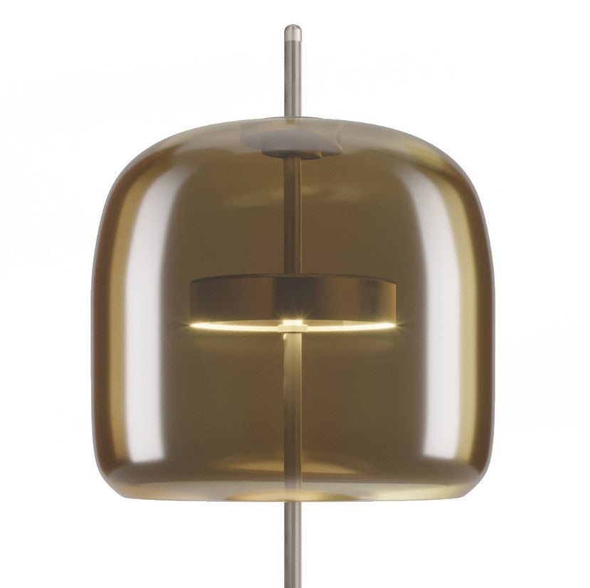 Jube LT P Lampada tavolo LED in vetro soffiato terra bruciata trasparente
