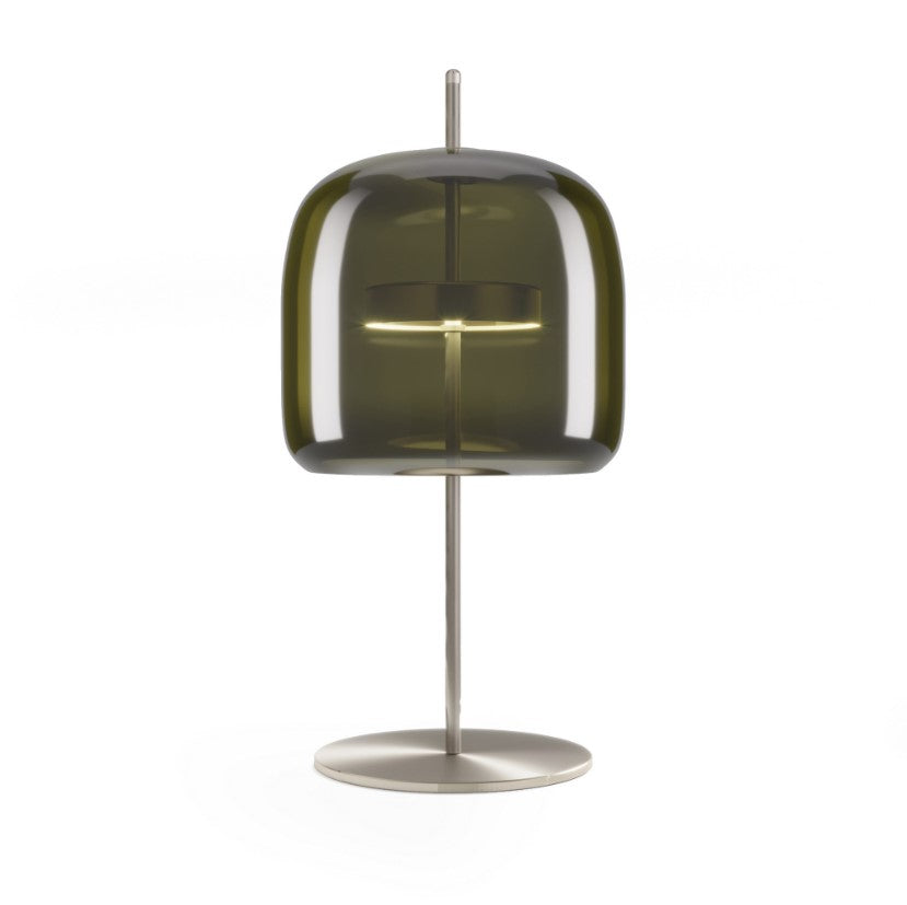 Jube LT P Lampada tavolo LED in vetro soffiato verde antico trasparente