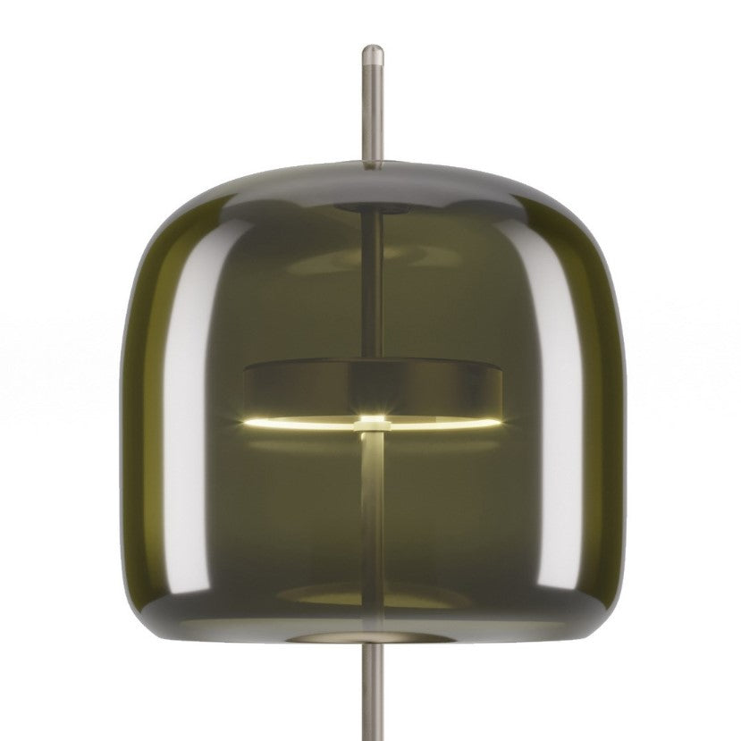 Jube LT P Lampada tavolo LED in vetro soffiato verde antico trasparente
