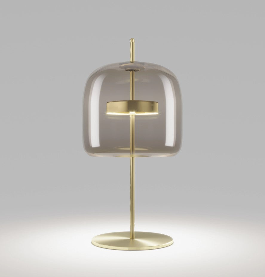 Jube LT P Lampada tavolo LED in vetro soffiato fumé trasparente