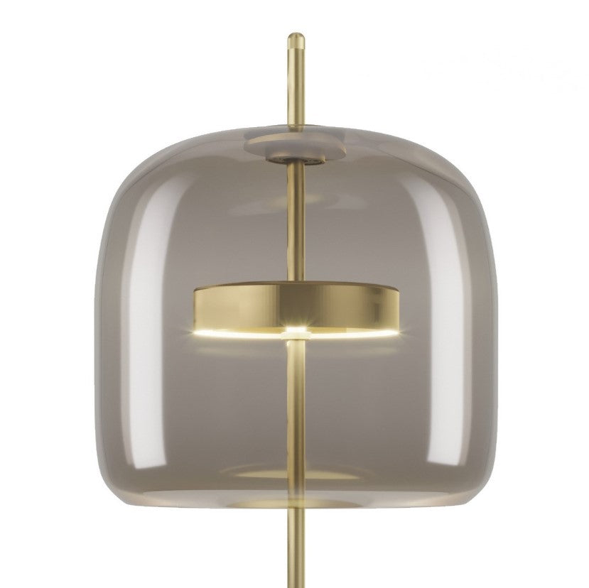 Jube LT P Lampada tavolo LED in vetro soffiato fumé trasparente