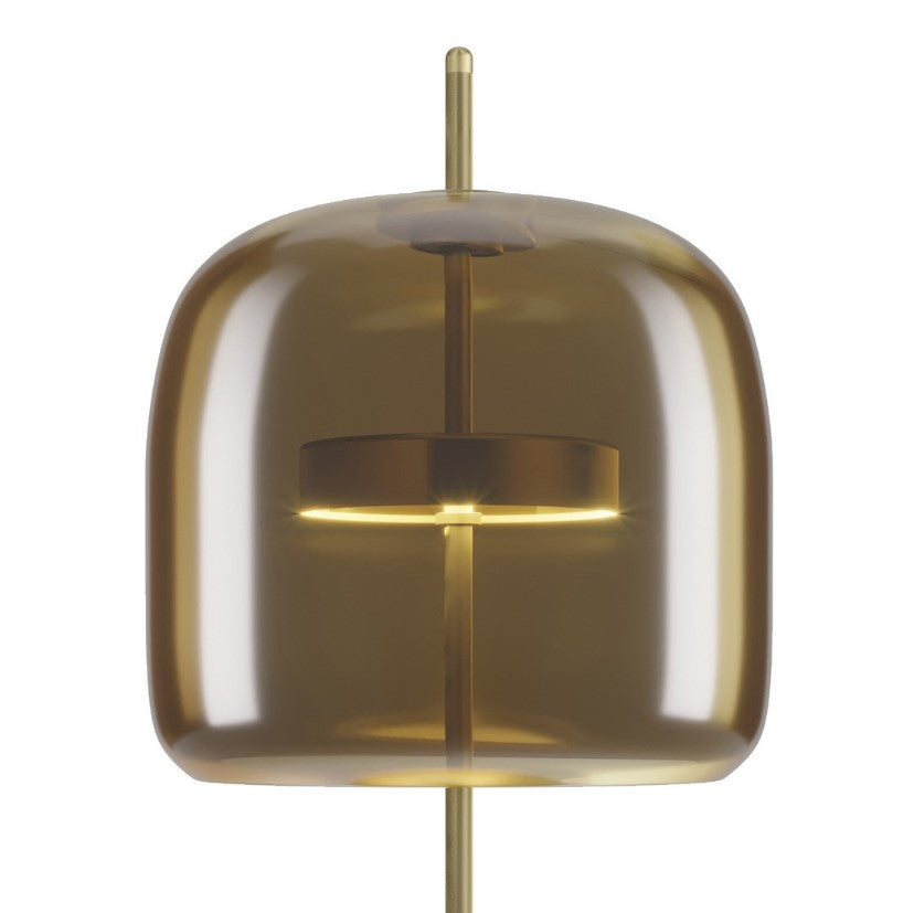 Jube LT P Lampada tavolo LED in vetro soffiato terra bruciata trasparente