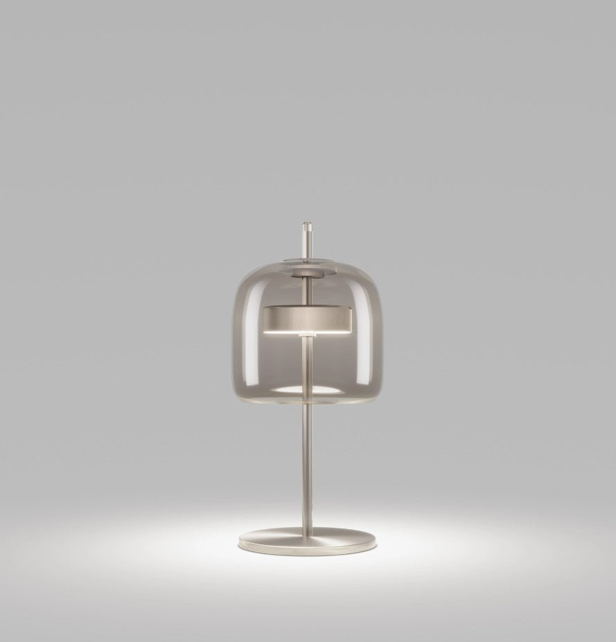 Jube LT S Lampada tavolo LED in vetro soffiato fumé trasparente