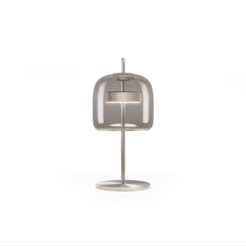 Jube LT S Lampada tavolo LED in vetro soffiato fumé trasparente