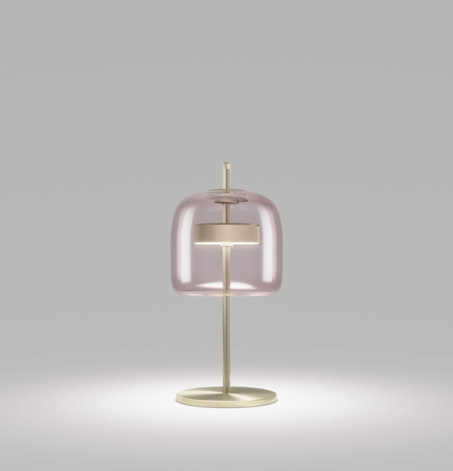 Jube LT S Lampada tavolo LED in vetro soffiato ametista trasparente
