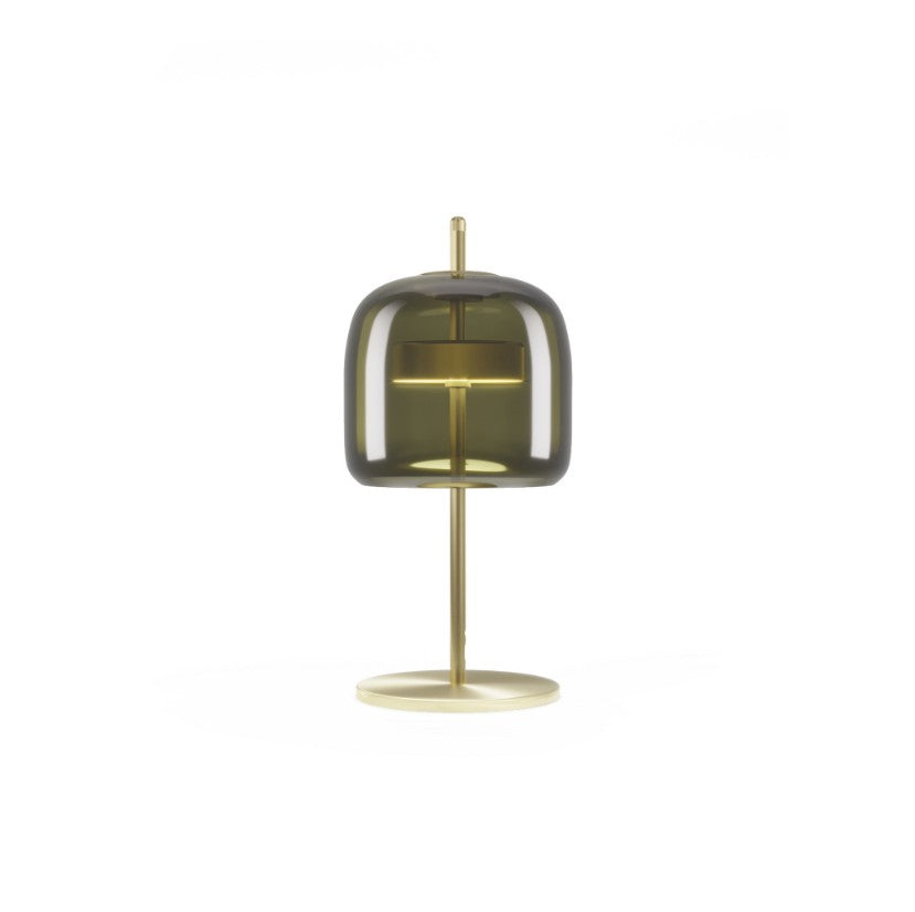 Jube LT S Lampada tavolo LED in vetro soffiato verde antico trasparente