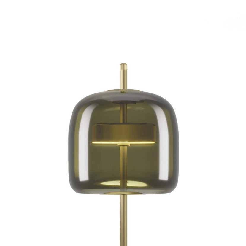 Jube LT S Lampada tavolo LED in vetro soffiato verde antico trasparente