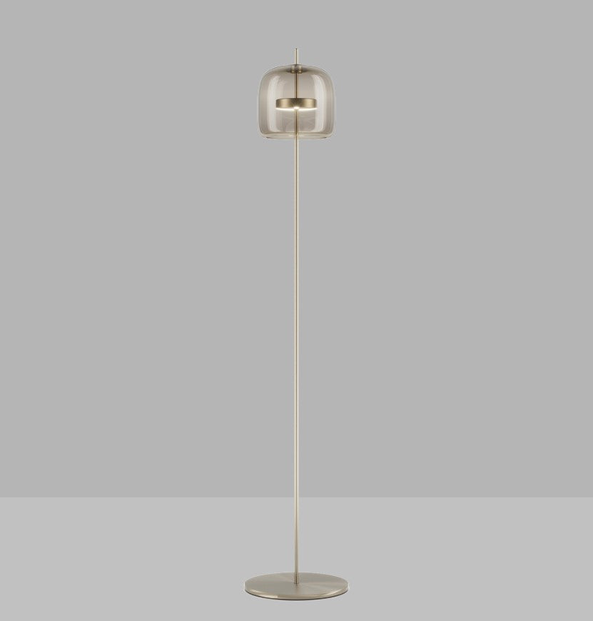 Jube PT P Piantana LED in vetro soffiato fumé trasparente