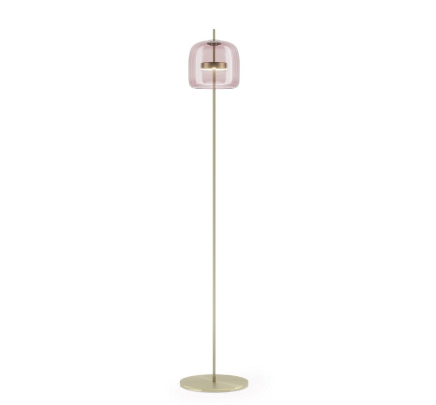 Jube PT P Piantana LED in vetro soffiato ametista trasparente