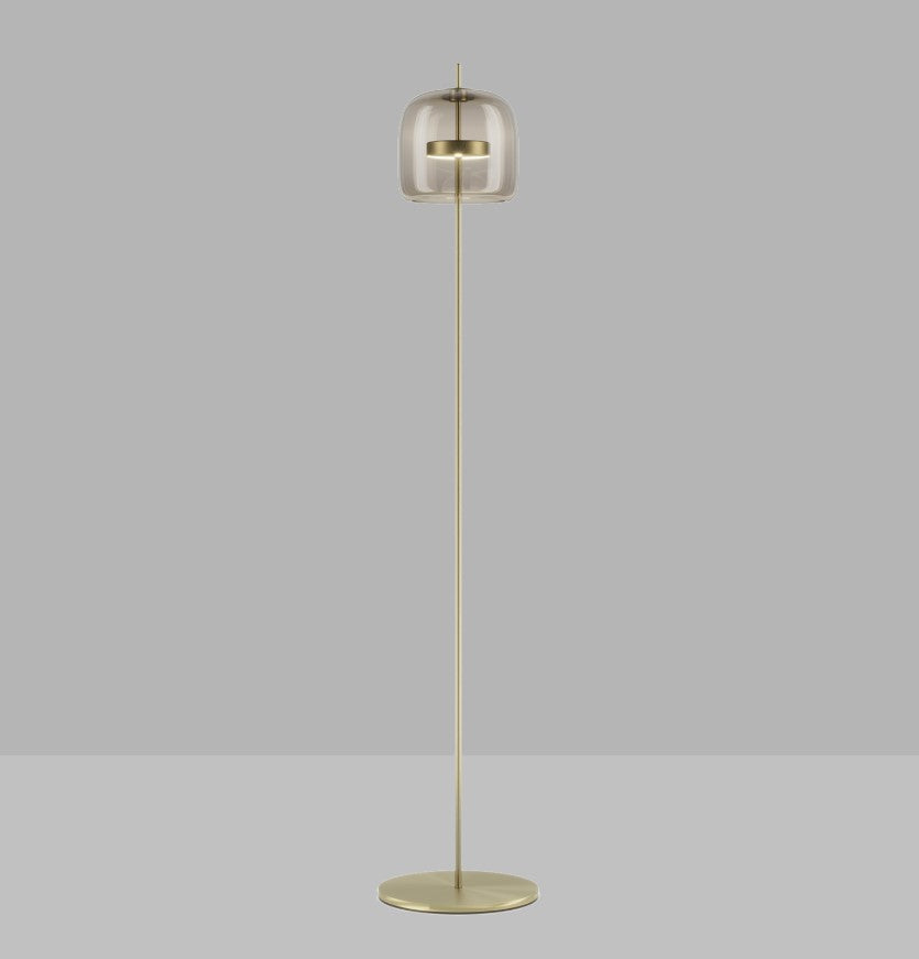 Jube PT P Piantana LED in vetro soffiato fumé trasparente