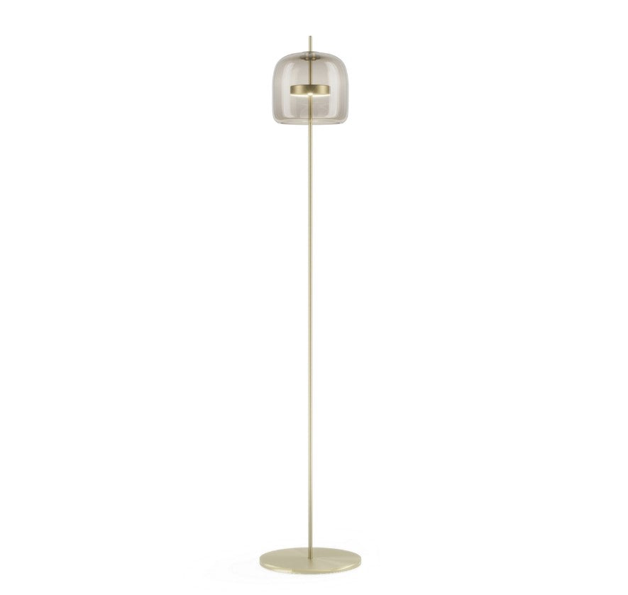Jube PT P Piantana LED in vetro soffiato fumé trasparente