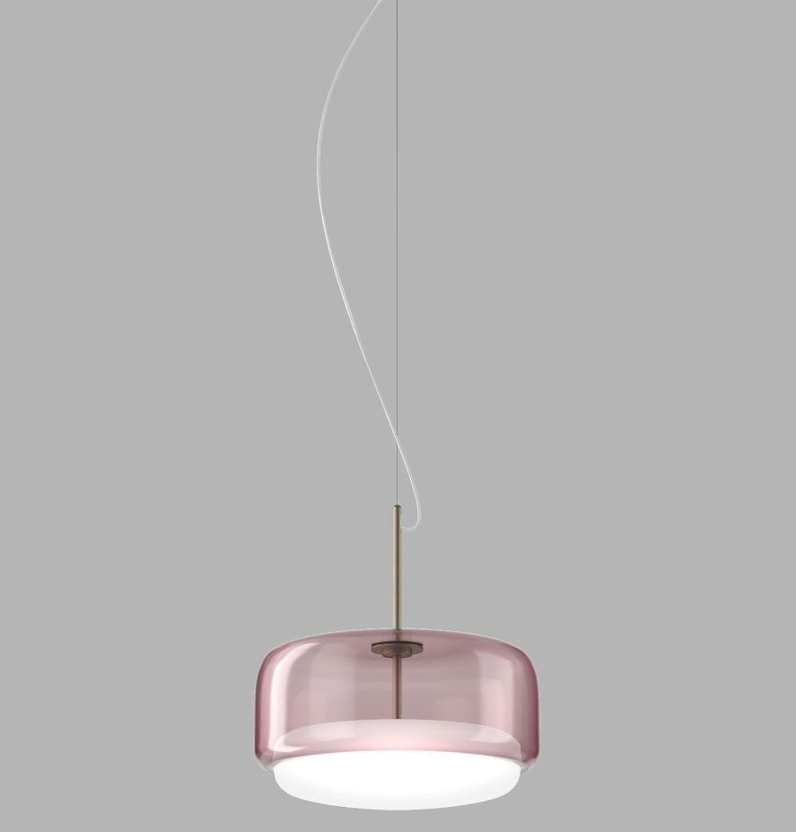 Jube SP G Lampadario sospensione LED in vetro soffiato ametista trasparente bianco
