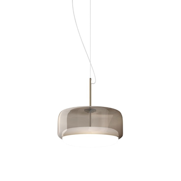 Jube SP G Lampadario sospensione LED in vetro soffiato fumé trasparente bianco