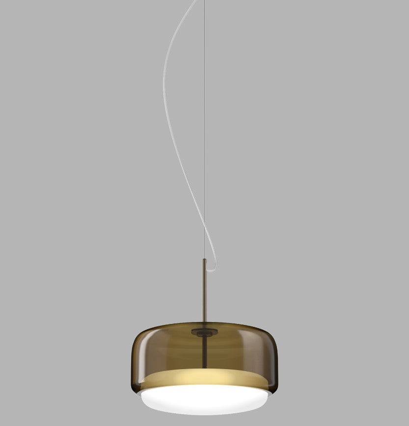 Jube SP G Lampadario sospensione LED in vetro soffiato terra bruciata trasparente bianco