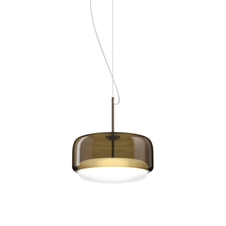 Jube SP G Lampadario sospensione LED in vetro soffiato terra bruciata trasparente bianco