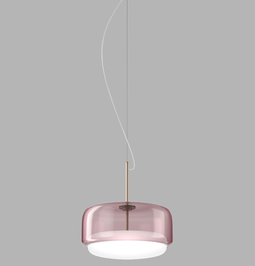 Jube SP G Lampadario sospensione LED in vetro soffiato ametista trasparente bianco