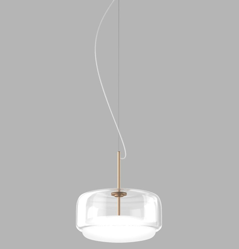 Jube SP G Lampadario sospensione LED in vetro soffiato cristallo trasparente bianco