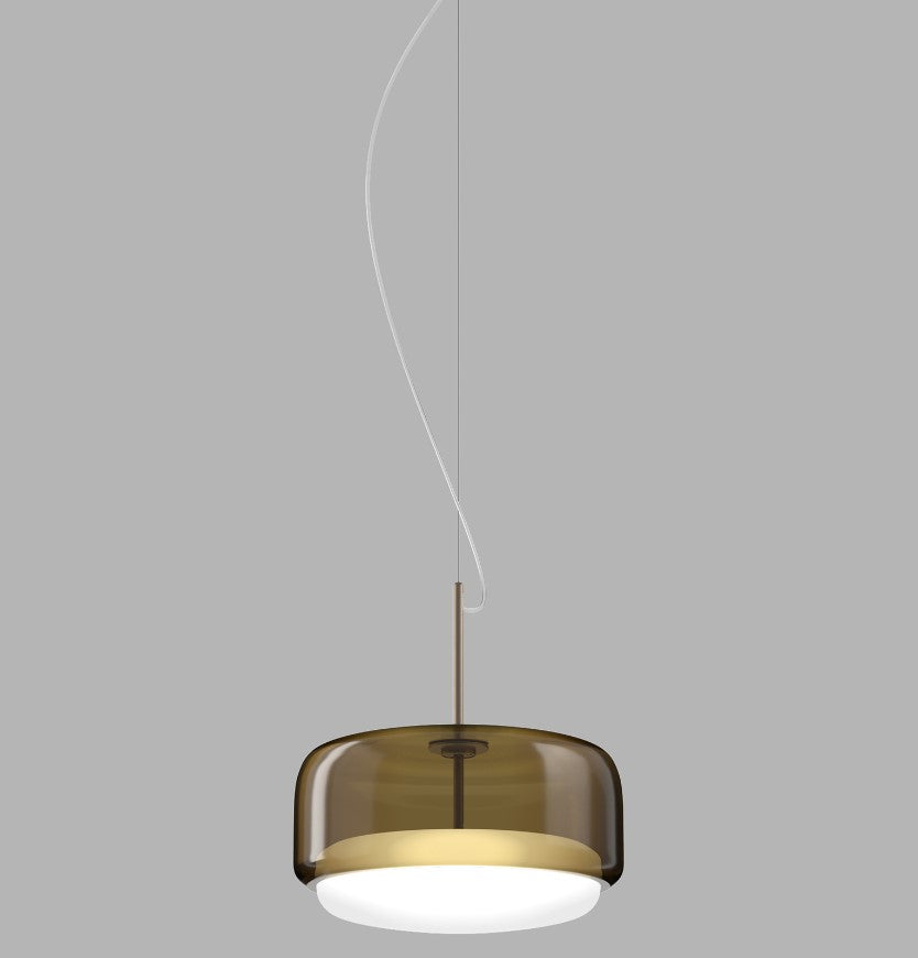 Jube SP G Lampadario sospensione LED in vetro soffiato terra bruciata trasparente bianco