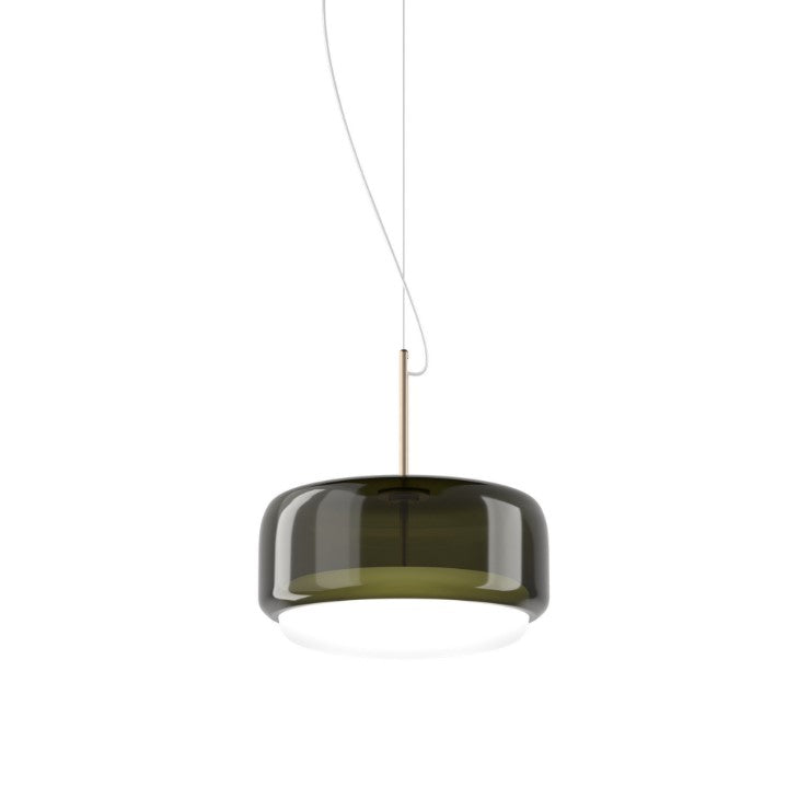 Jube SP G Lampadario sospensione LED in vetro soffiato verde antico trasparente bianco