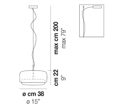 Jube SP G Lampadario sospensione LED in vetro soffiato cristallo trasparente bianco