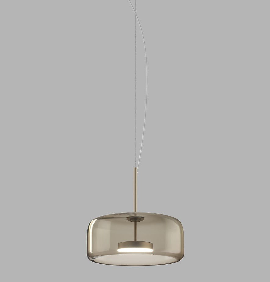 Jube SP 1 G Lampadario sospensione LED in vetro soffiato fumé trasparente