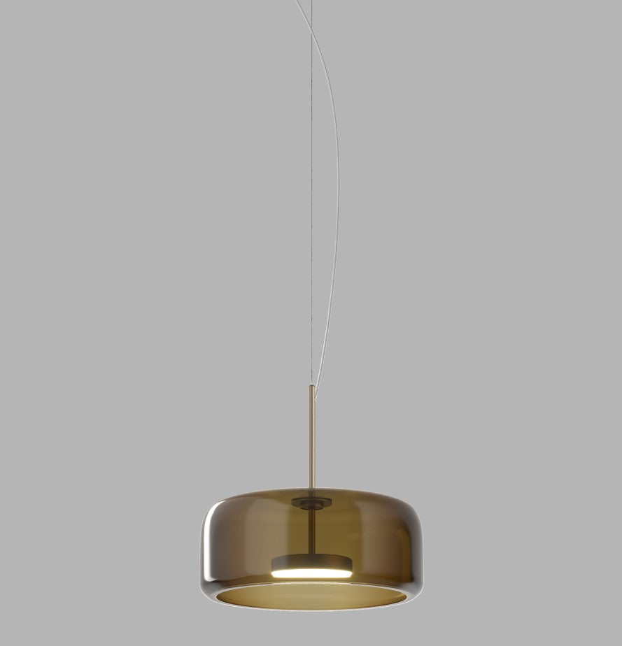 Jube SP 1 G Lampadario sospensione LED in vetro soffiato terra bruciata trasparente