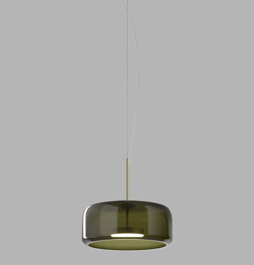 Jube SP 1 G Lampadario sospensione LED in vetro soffiato verde antico trasparente