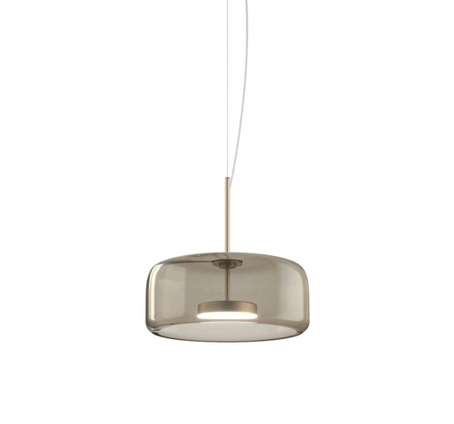 Jube SP 1 G Lampadario sospensione LED in vetro soffiato fumé trasparente