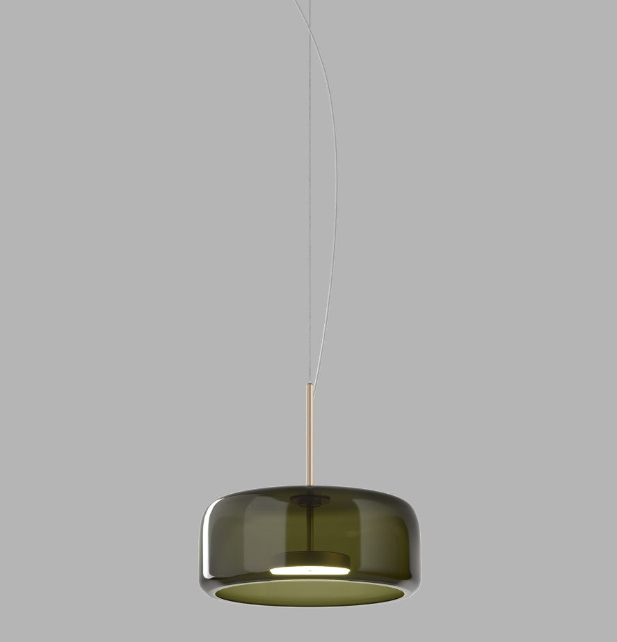Jube SP 1 G Lampadario sospensione LED in vetro soffiato verde antico trasparente