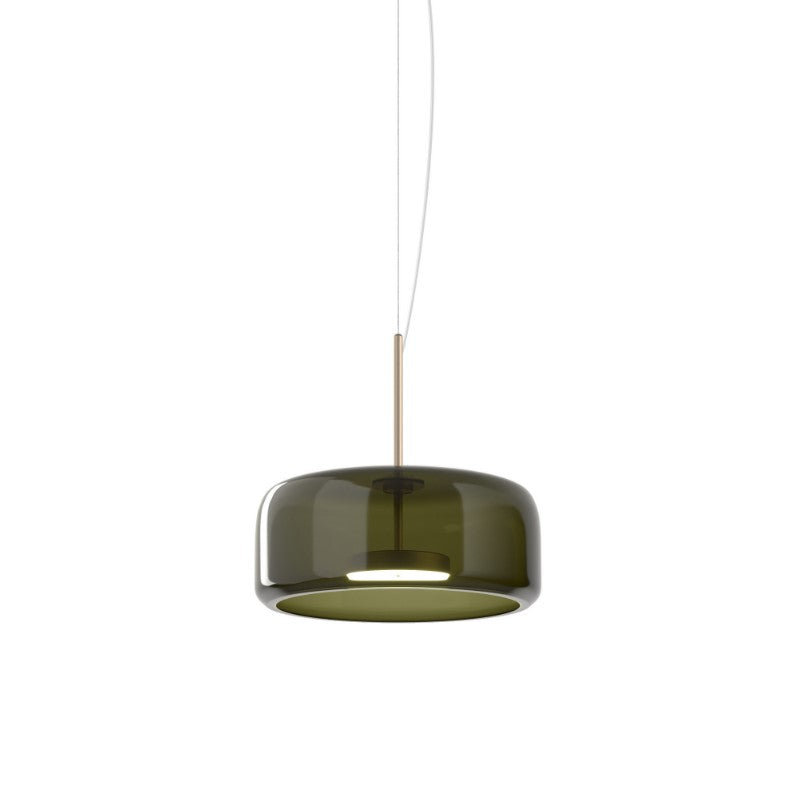 Jube SP 1 G Lampadario sospensione LED in vetro soffiato verde antico trasparente