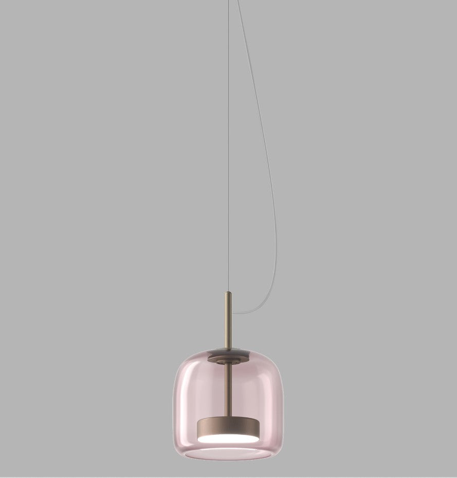 Jube SP 1 P Lampadario sospensione LED in vetro soffiato ametista trasparente