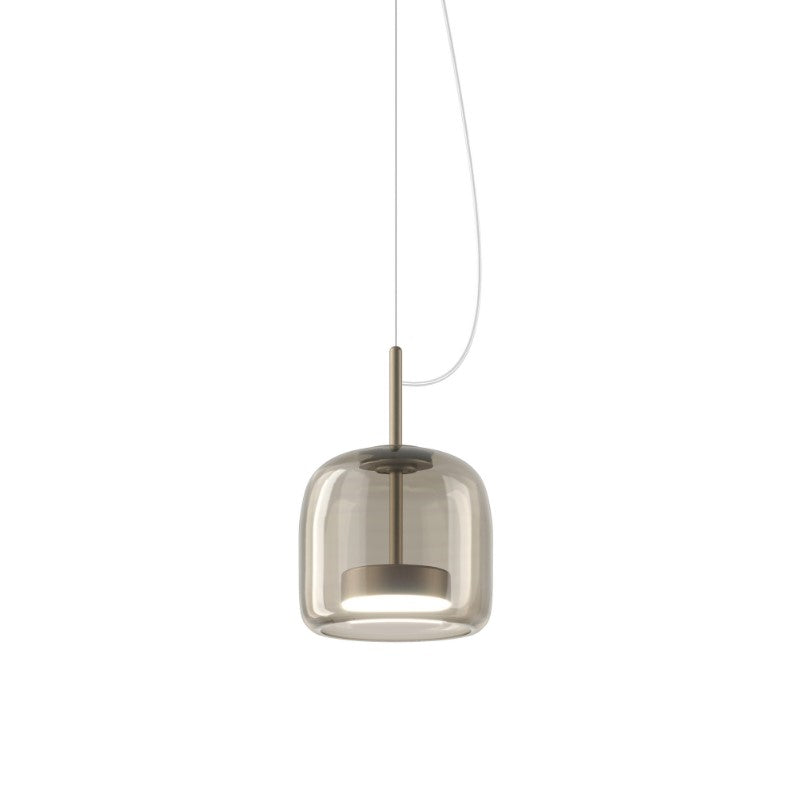 Jube SP 1 P Lampadario sospensione LED in vetro soffiato fumé trasparente