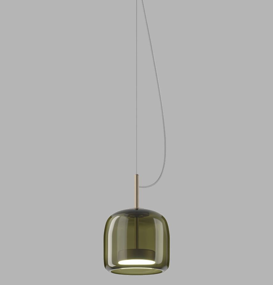 Jube SP 1 P Lampadario sospensione LED in vetro soffiato verde antico trasparente