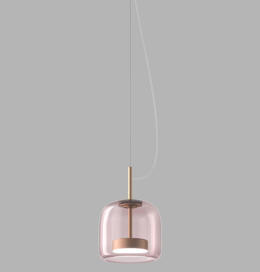 Jube SP 1 P Lampadario sospensione LED in vetro soffiato ametista trasparente