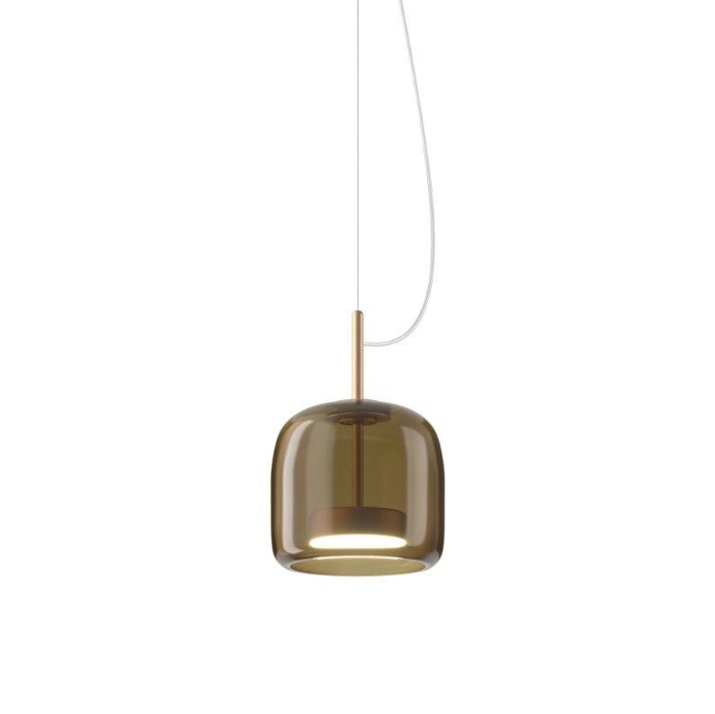 Jube SP 1 P Lampadario sospensione LED in vetro soffiato terra bruciata trasparente