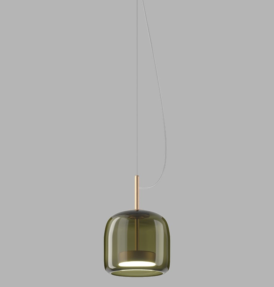 Jube SP 1 P Lampadario sospensione LED in vetro soffiato verde antico trasparente