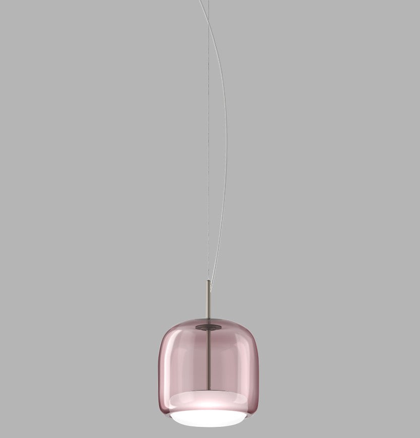Jube SP P Lampadario sospensione LED in vetro soffiato ametista trasparente bianco