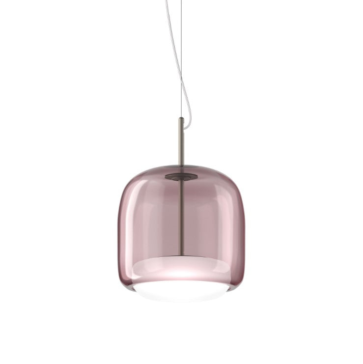 Jube SP P Lampadario sospensione LED in vetro soffiato ametista trasparente bianco