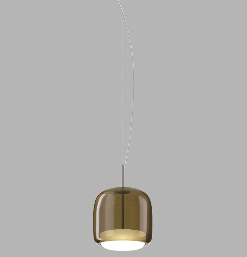 Jube SP P Lampadario sospensione LED in vetro soffiato terra bruciata trasparente bianco