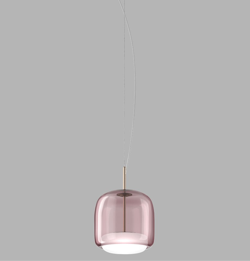 Jube SP P Lampadario sospensione LED in vetro soffiato ametista trasparente bianco